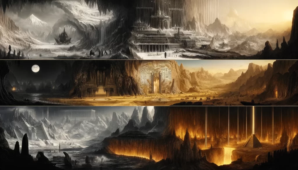 Artistic representation of the underworlds.